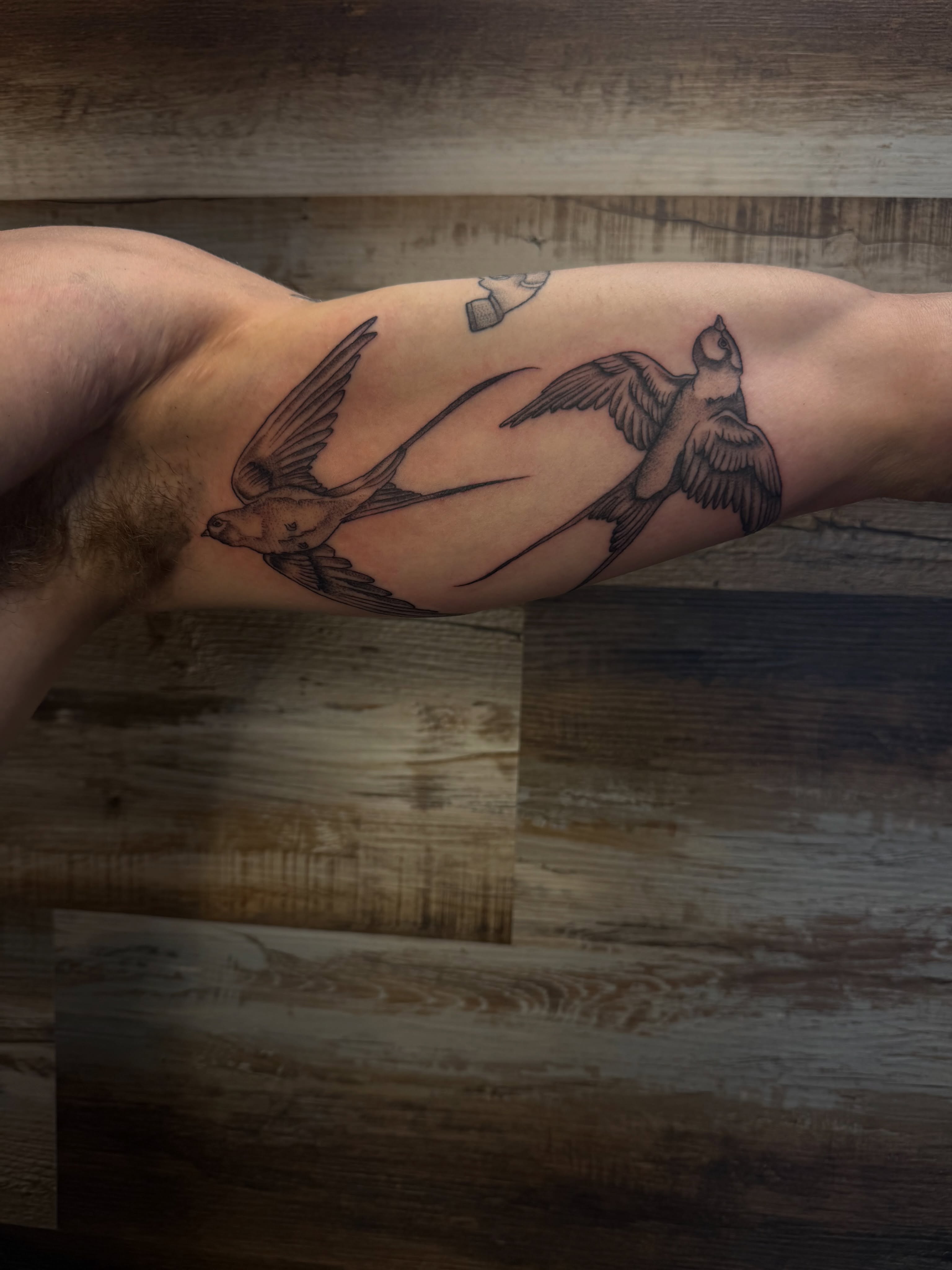 Tattoo by @artbyannistyn — black_and_grey
