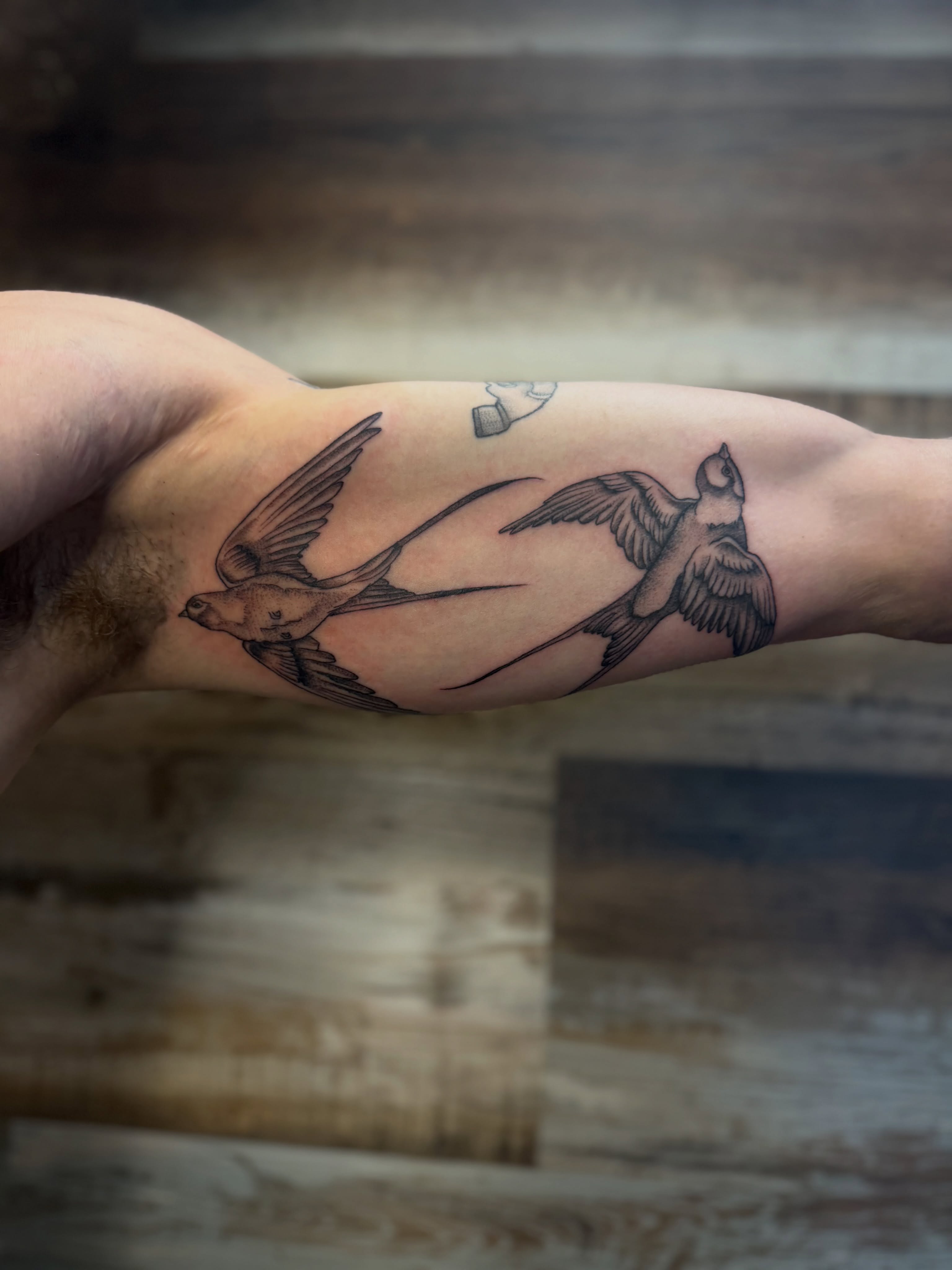 Tattoo by @artbyannistyn — black_and_grey