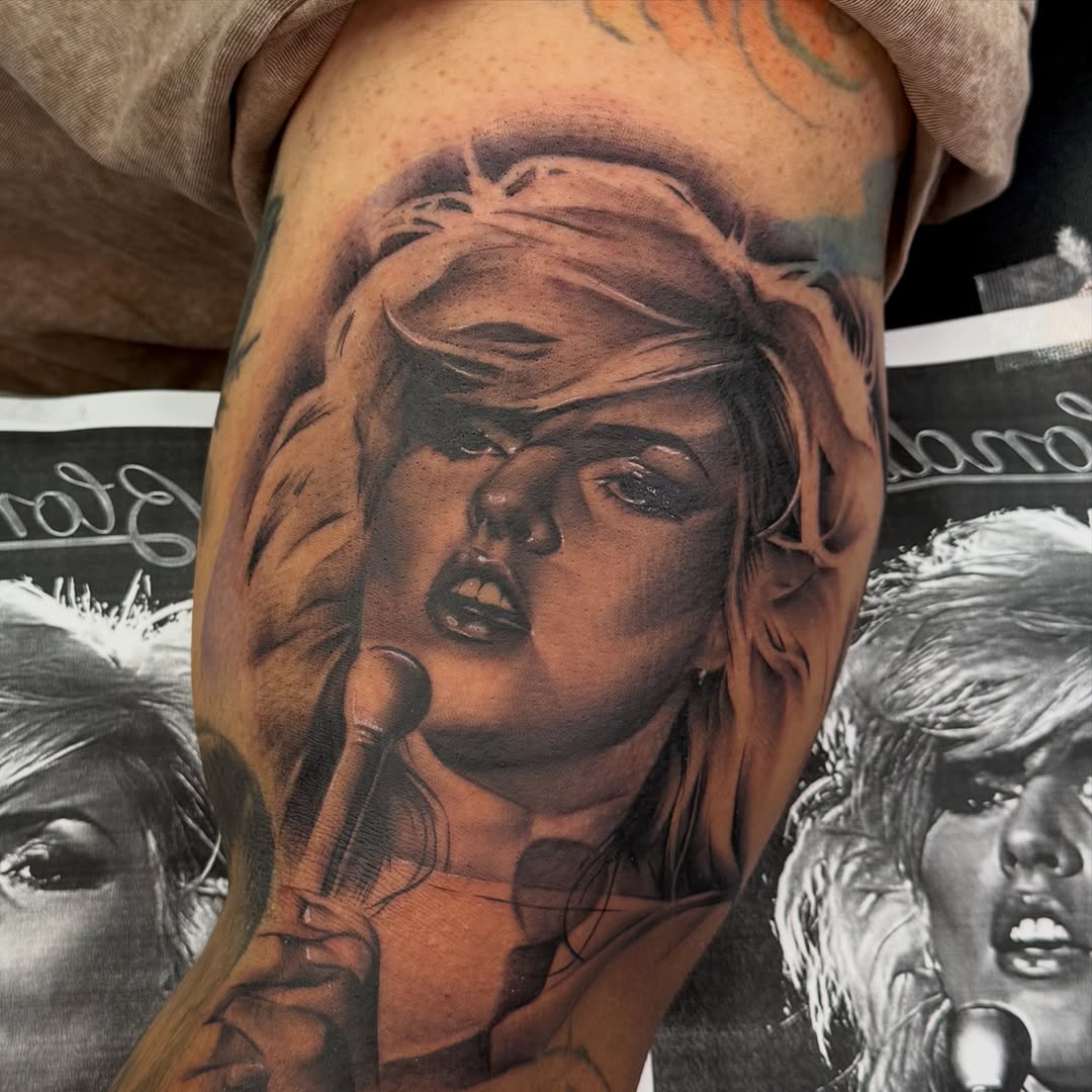 Tattoo by @alinas_tattoos β realism, black_and_grey
