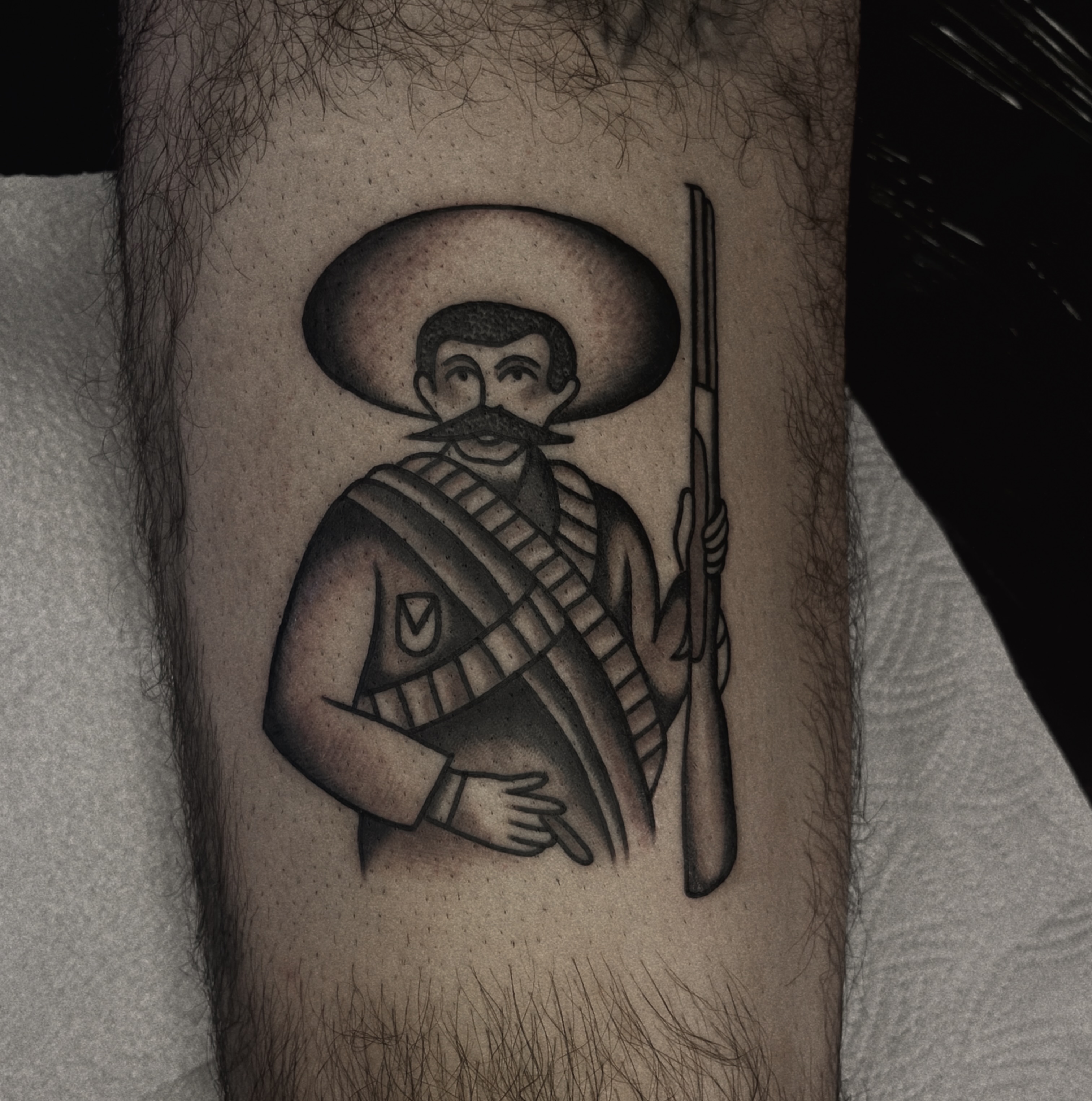 Tattoo by @ezzybones — black_and_grey