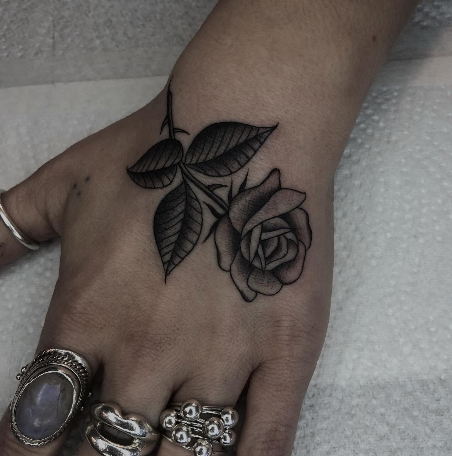Tattoo by @ezzybones — black_and_grey
