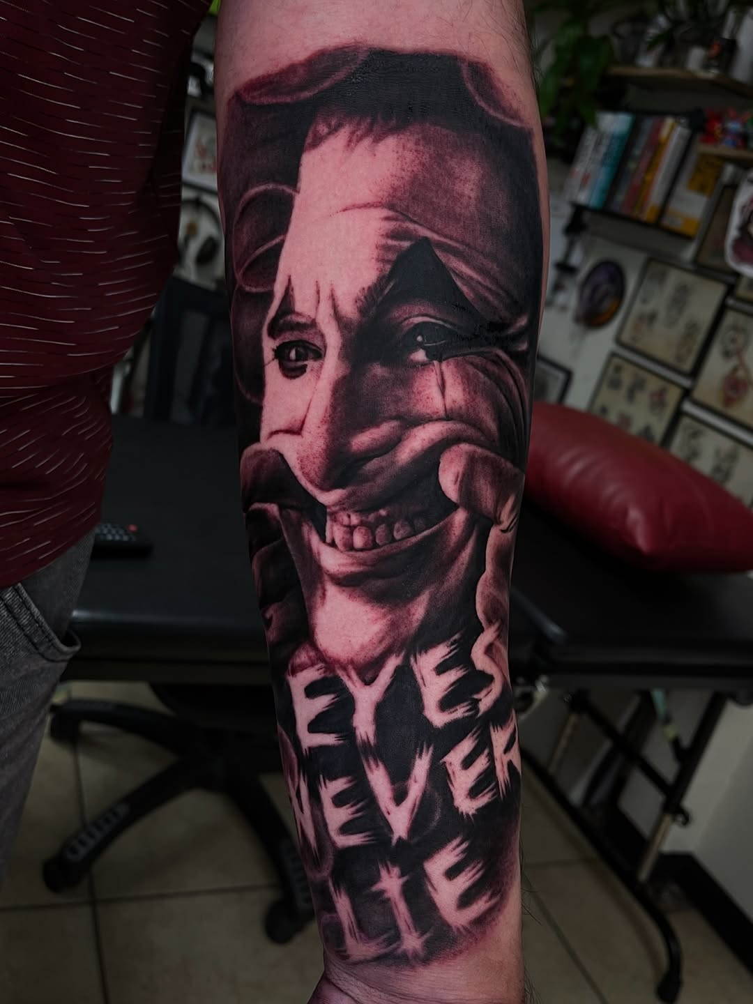 Tattoo by @tattoos_by_elijah — realism, lettering_script