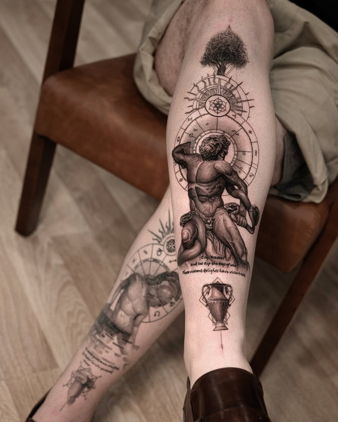 Tattoo by @dopamine_real โ realism, black_and_grey
