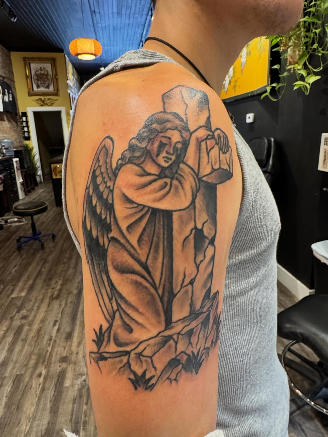 Tattoo by @bobby_daggers — black_and_grey, realism