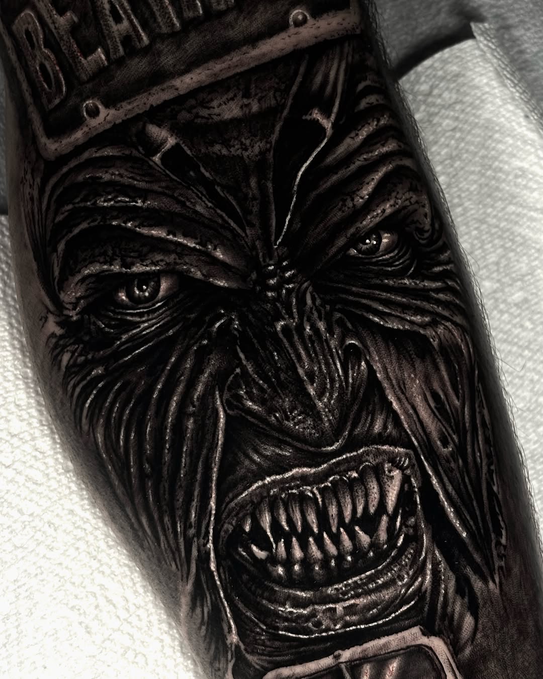 Tattoo by @trevtheimpaler — black_and_grey, realism