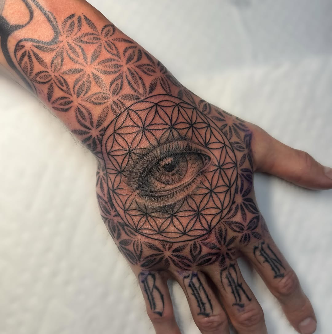 Tattoo by @lots_of_dots_ — realism, geometric