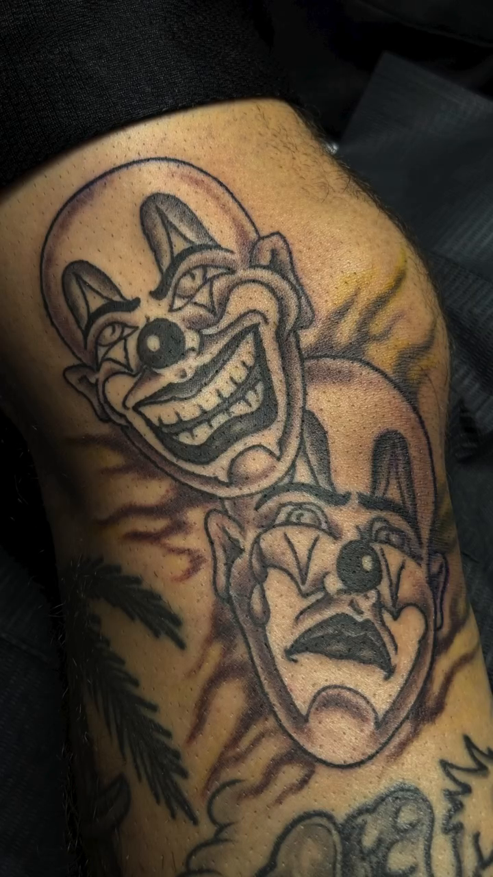 Tattoo by @mrfatdragon — chicano, black_and_grey