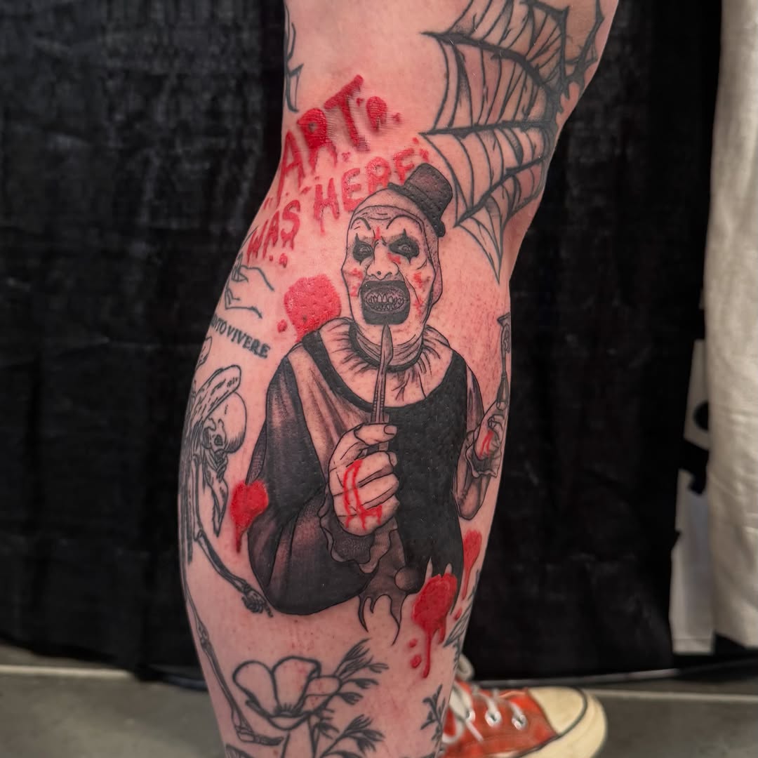 Tattoo by @inkedbybanti — dark_realism, trash_polka