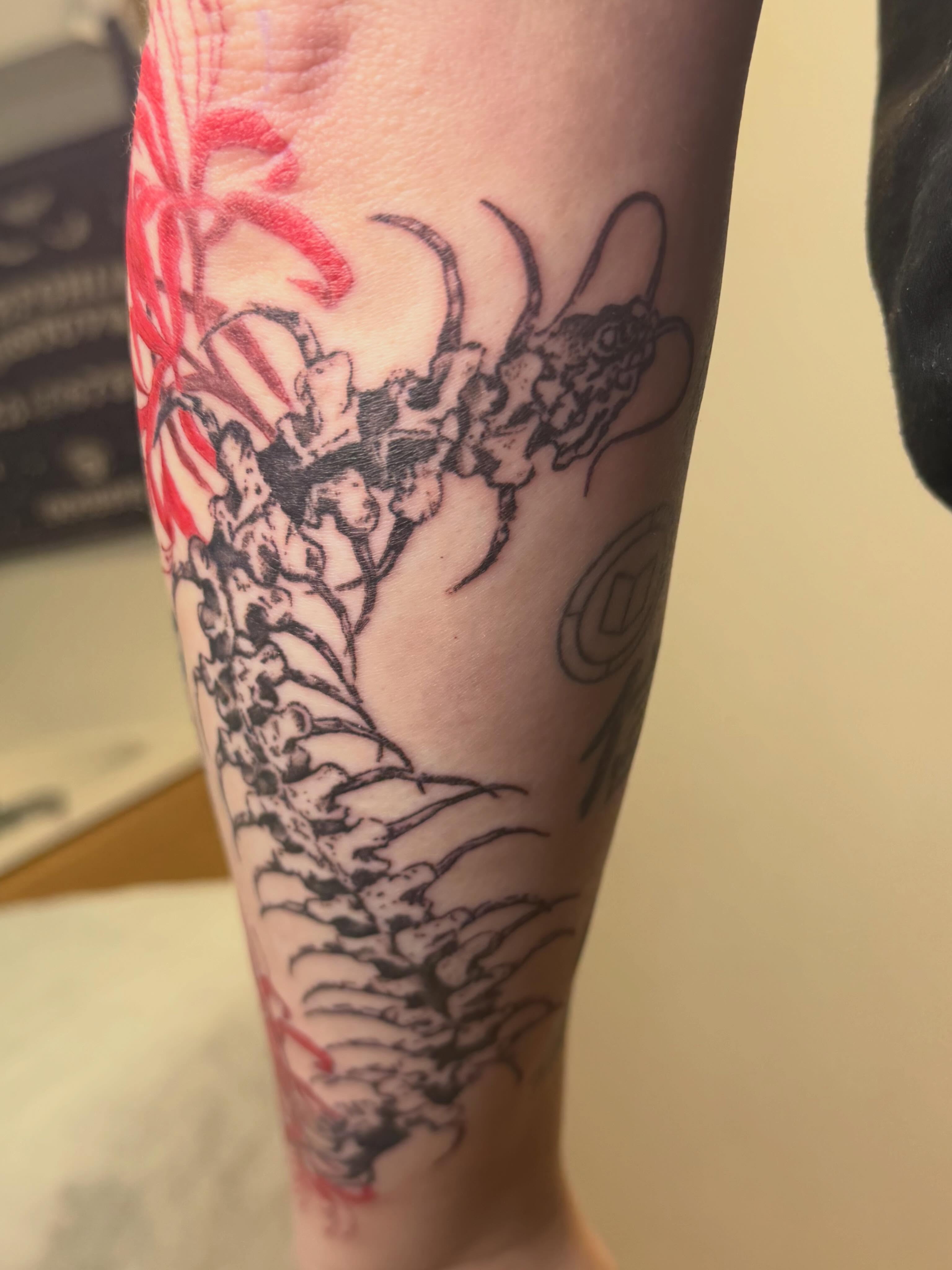 Dragon japanese irezumi tattoo on the forearm by Rebecca (Becca) Ray