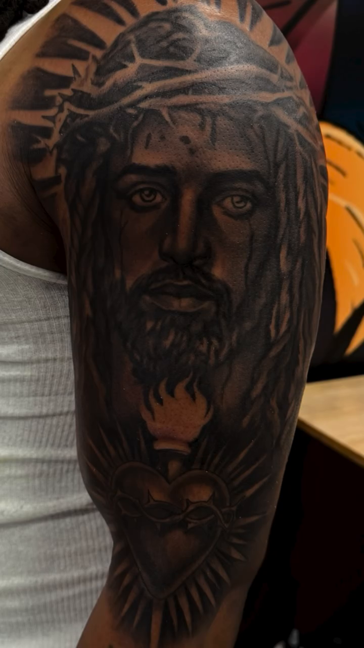 Tattoo by @3mtatts — realism, black_and_grey