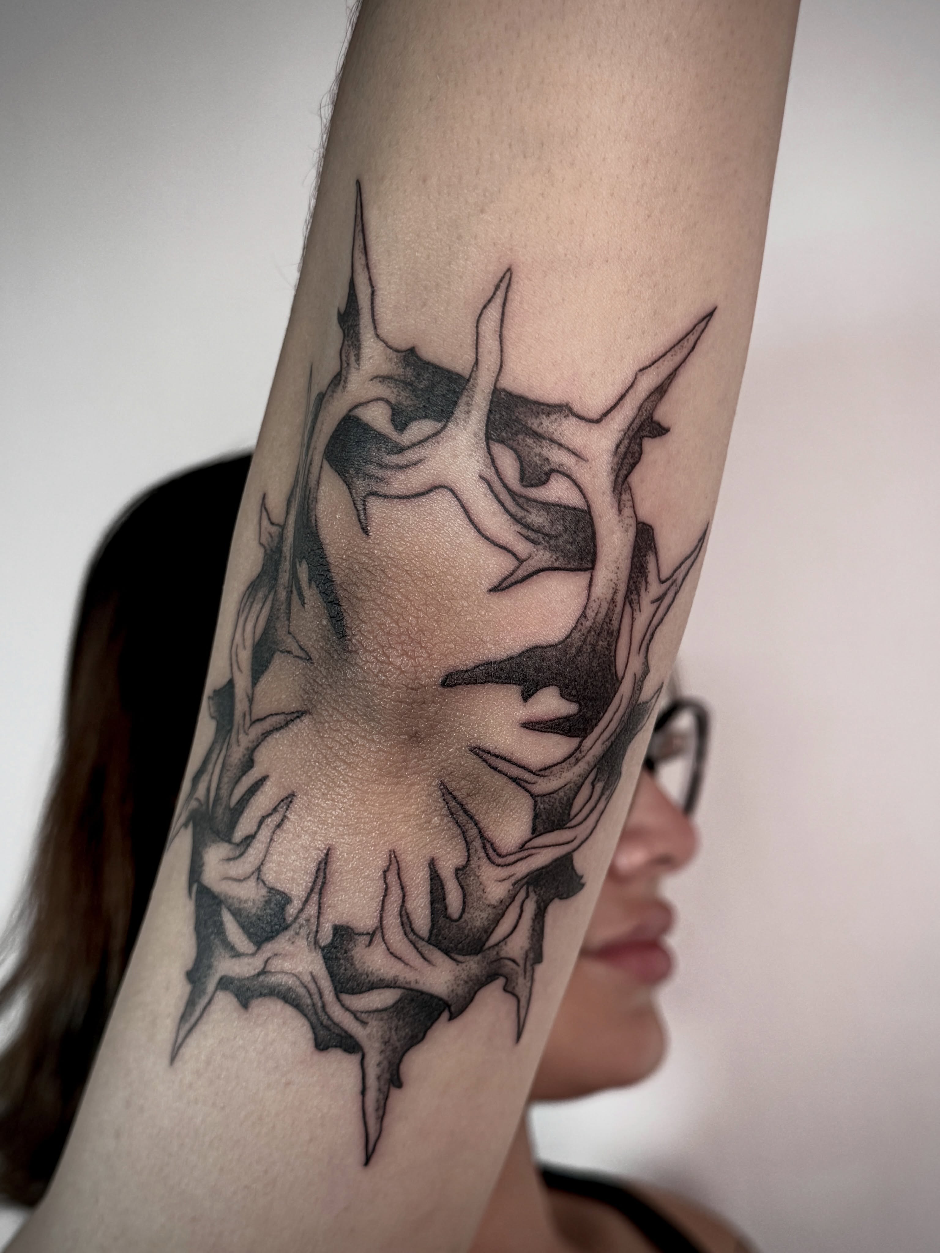 Tattoo by @ghostriverart — black_and_grey