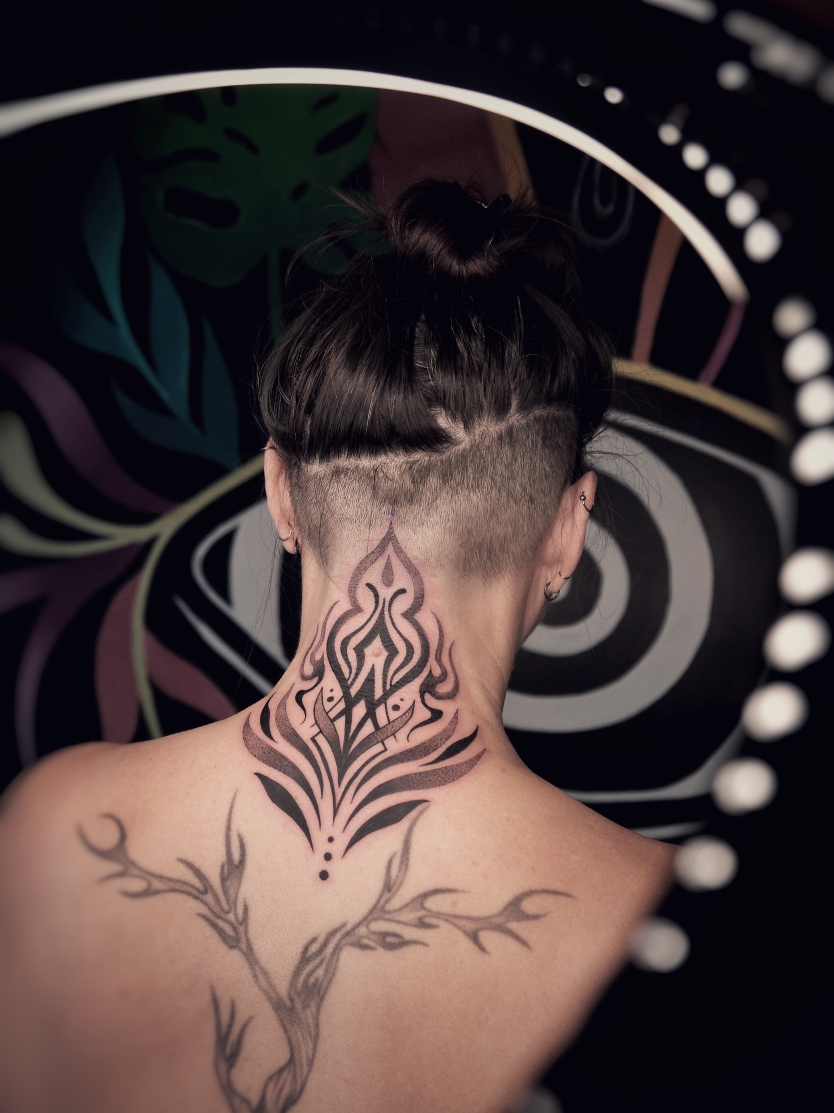 Tattoo by @apogee_tattoo — dotwork, tribal