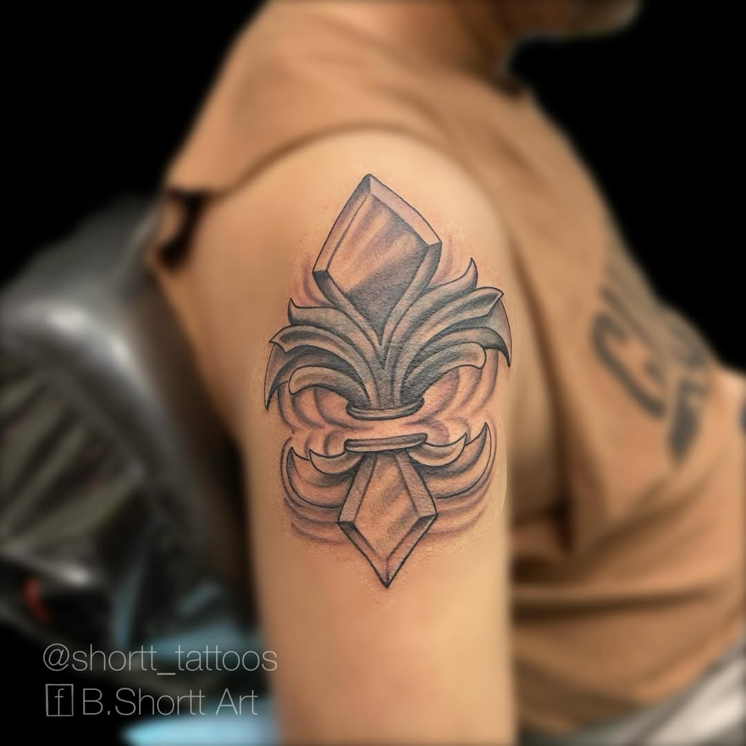Tattoo by @shortt_tattoos — black_and_grey, ornamental