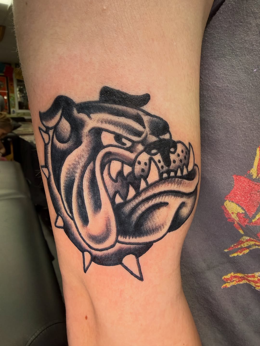 Tattoo by @mikedunntattoo — american_traditional, black_and_grey