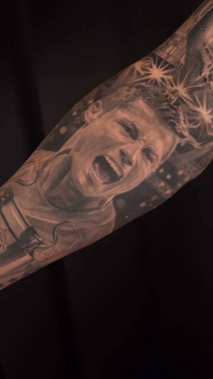 Tattoo by @hrndz_brian — realism, black_and_grey