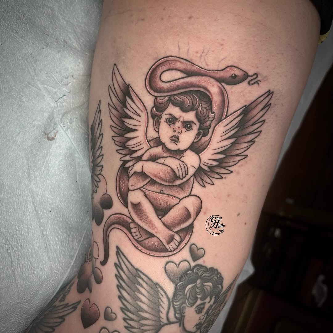 Tattoo by @samjlittle โ american_traditional, black_and_grey