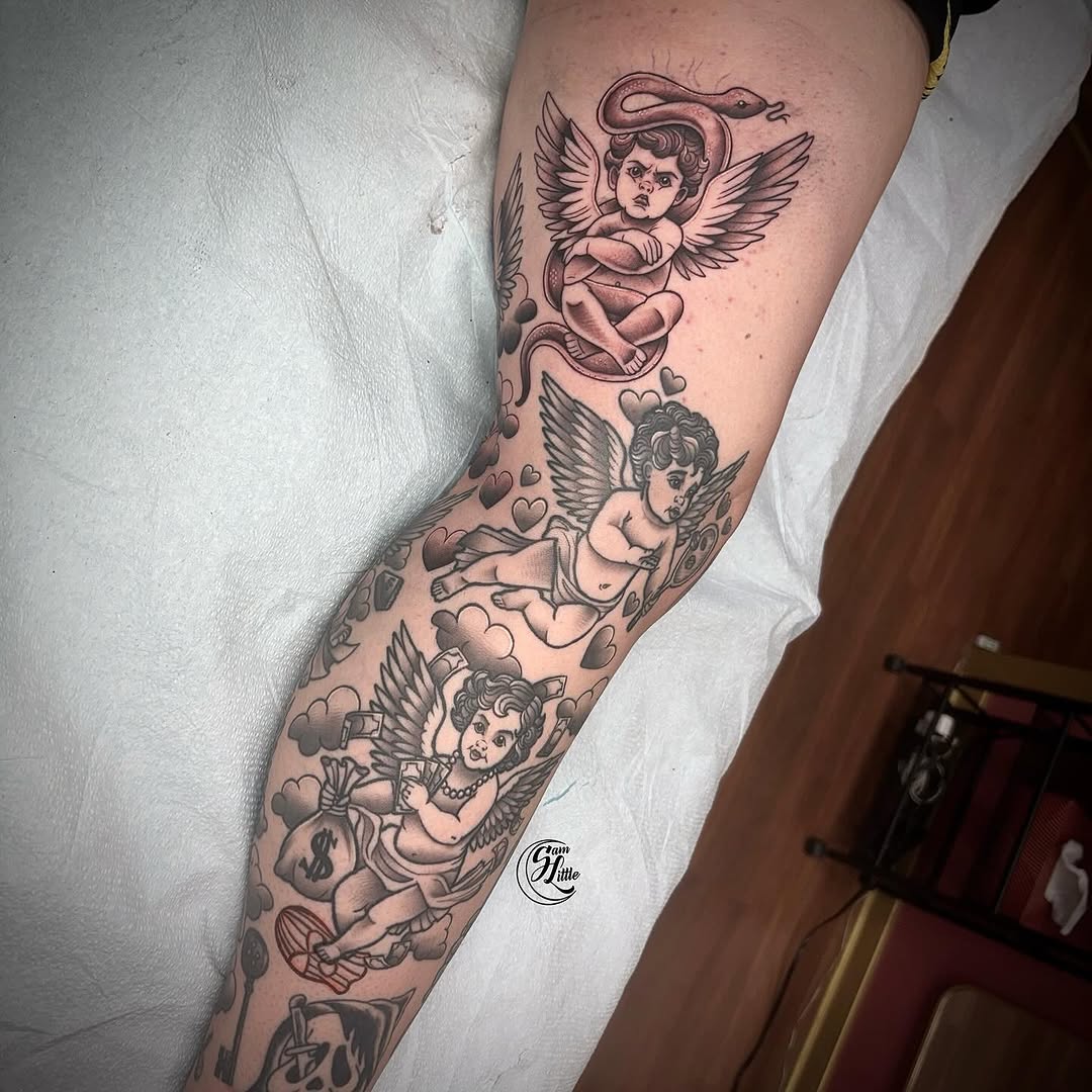 Tattoo by @samjlittle โ american_traditional, black_and_grey