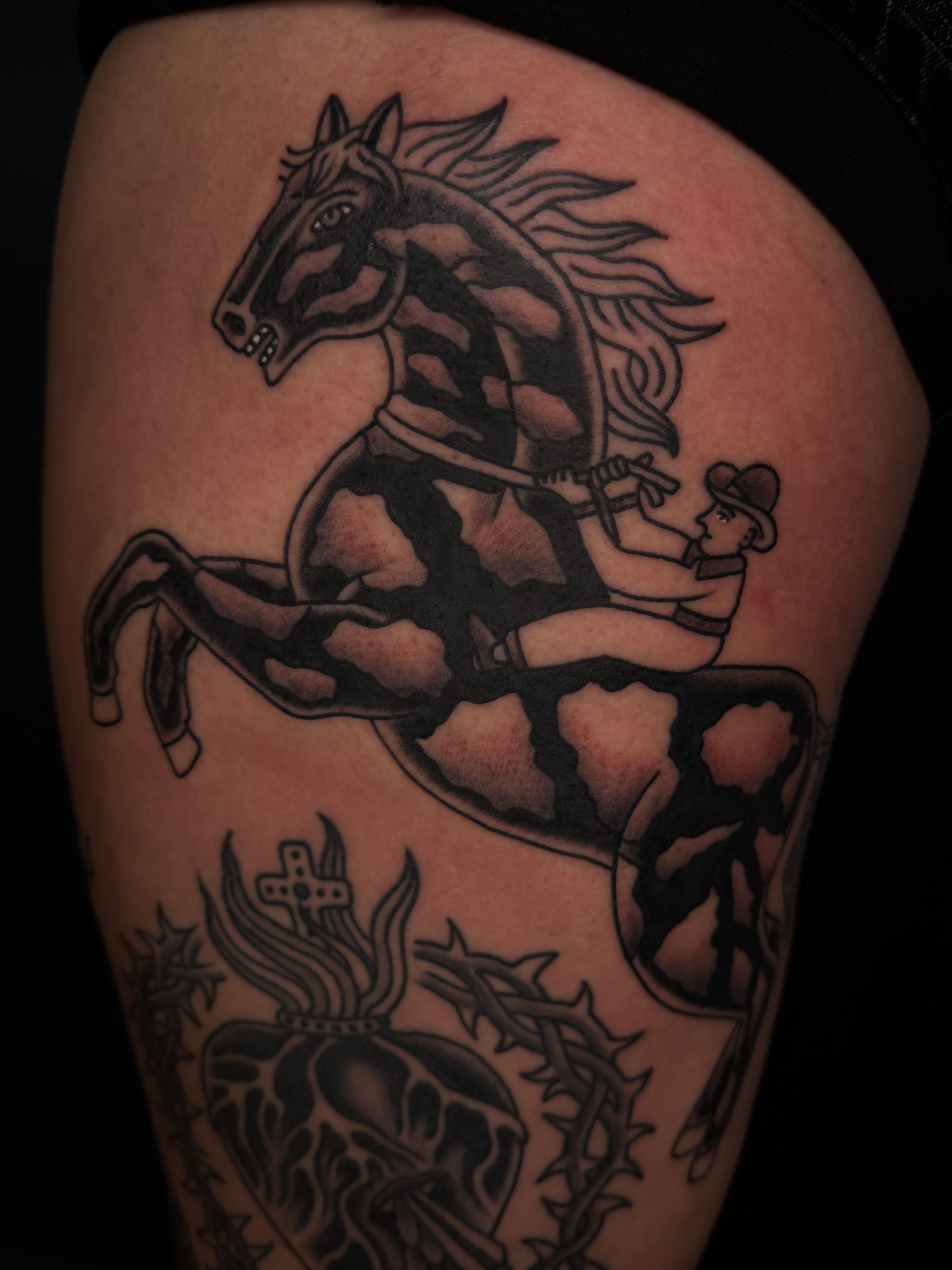 Tattoo by @zimovan — black_and_grey