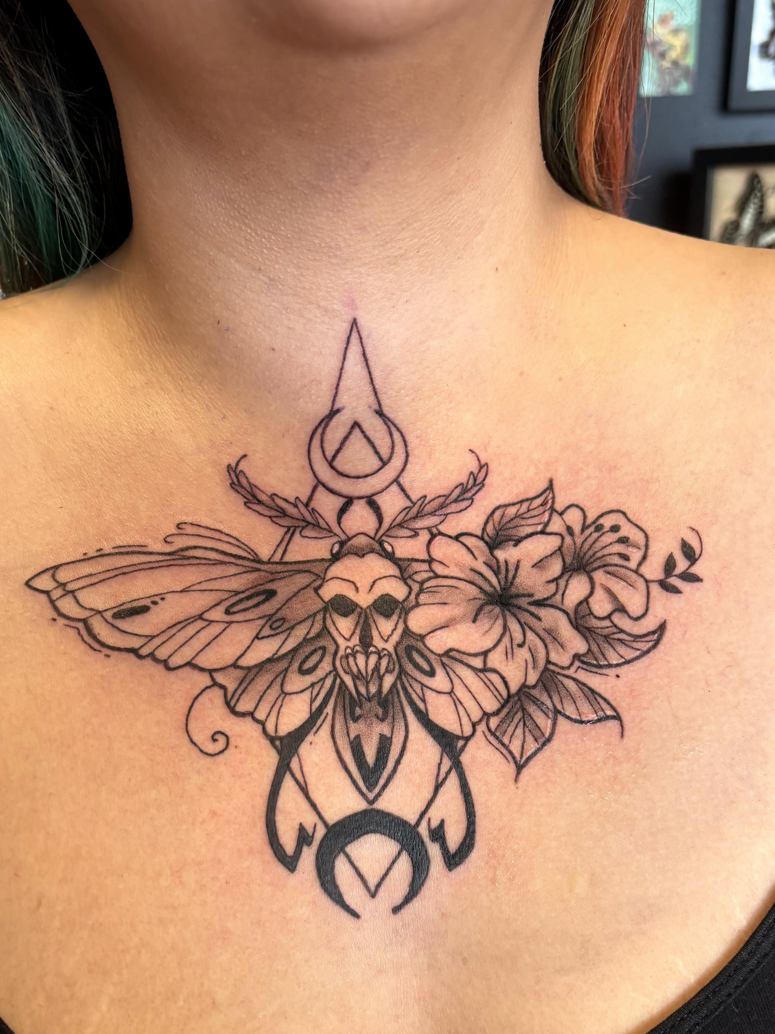 Tattoo by @nostalgiainks — black_and_grey, geometric