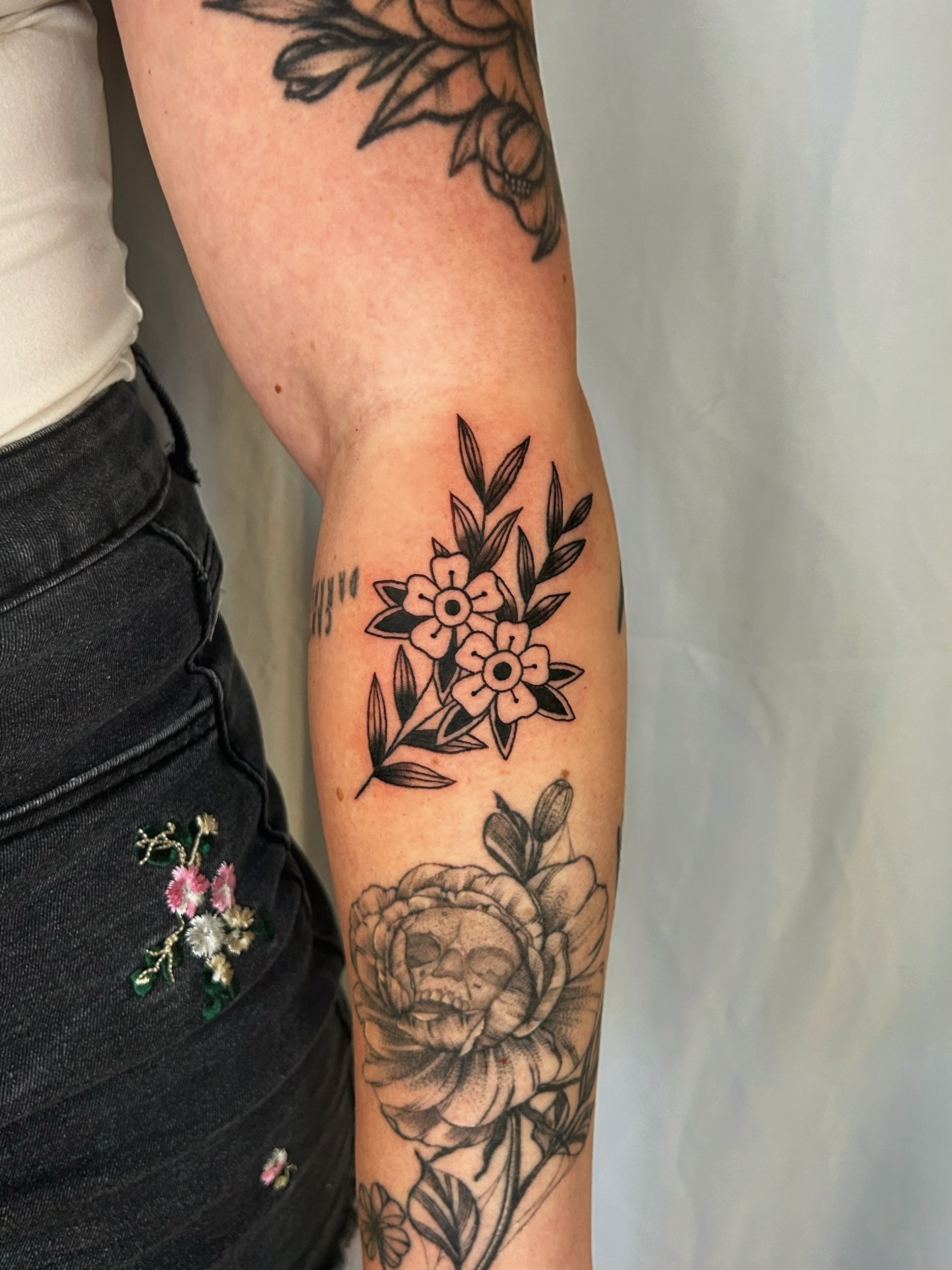 Tattoo by @sumtimesipaint — black_and_grey