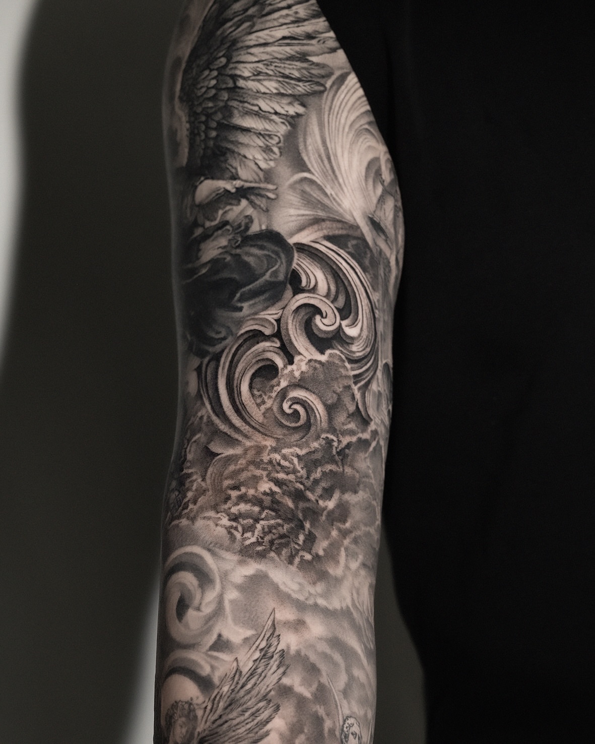 Tattoo by @tattooer_amu — black_and_grey, realism