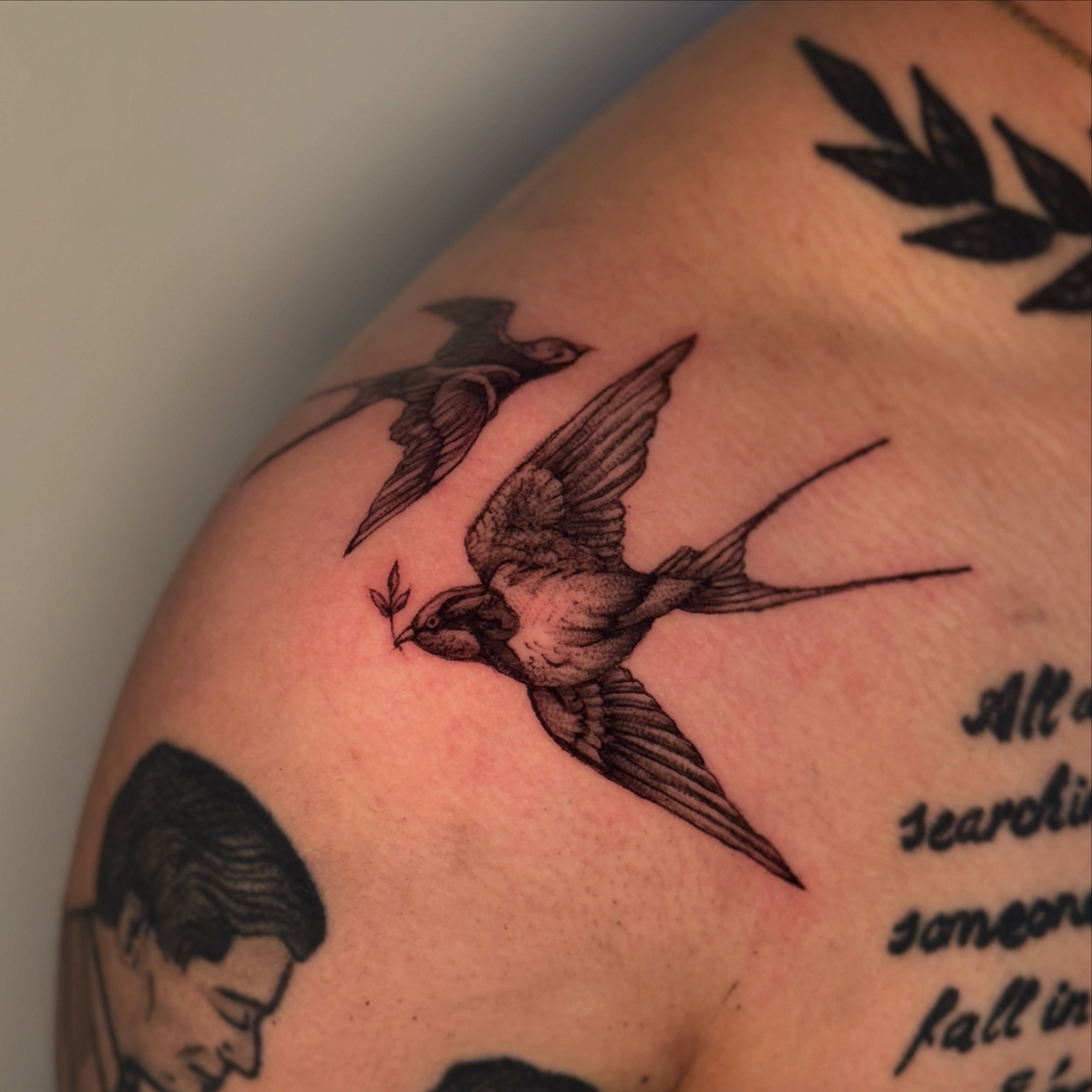 Tattoo by @ktyvink — black_and_grey