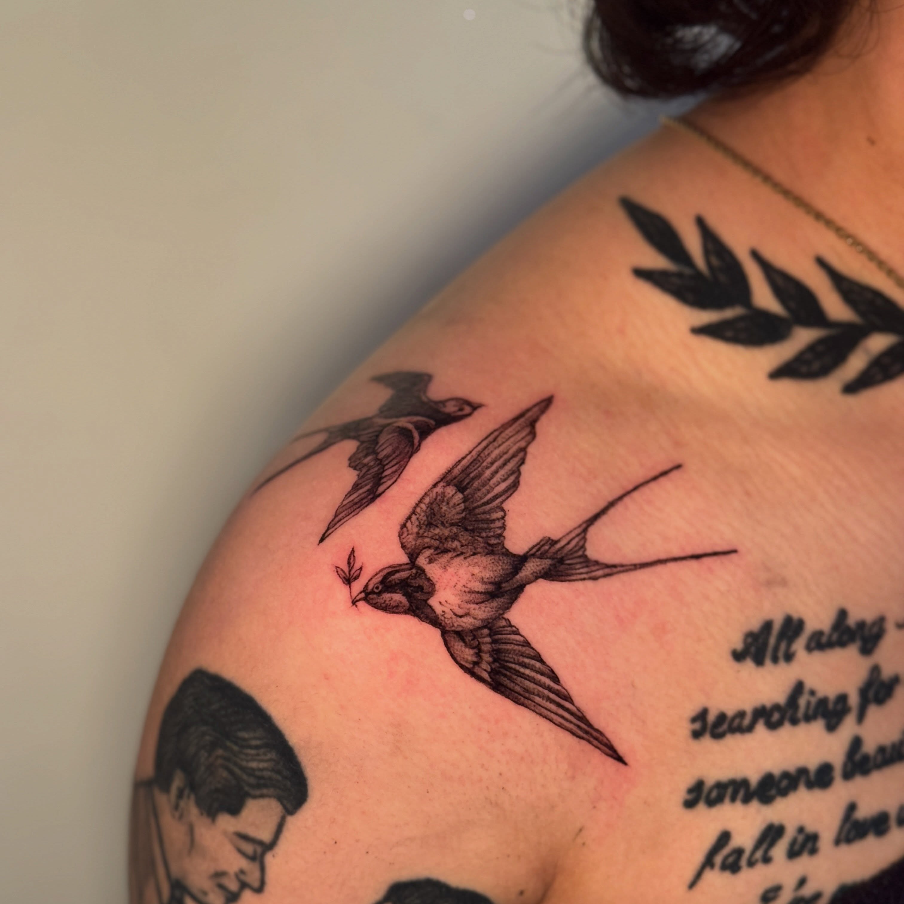 Tattoo by @ktyvink — black_and_grey