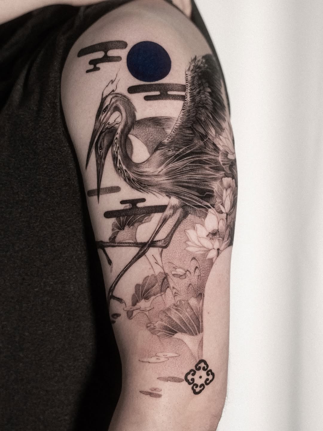 Tattoo by @lejobravo — black_and_grey, dotwork
