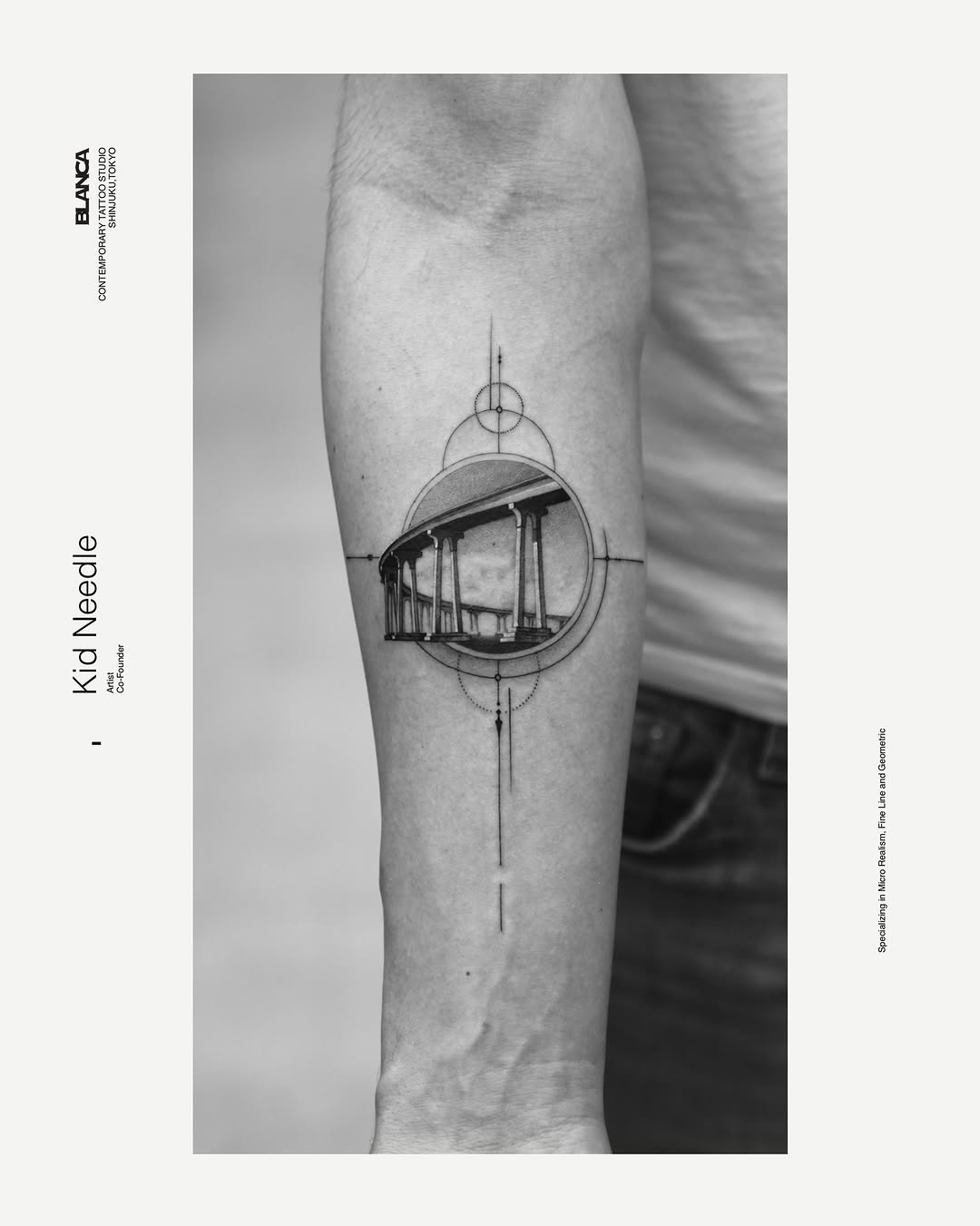 Tattoo by @kidneedle_tattoo — fine_line, geometric