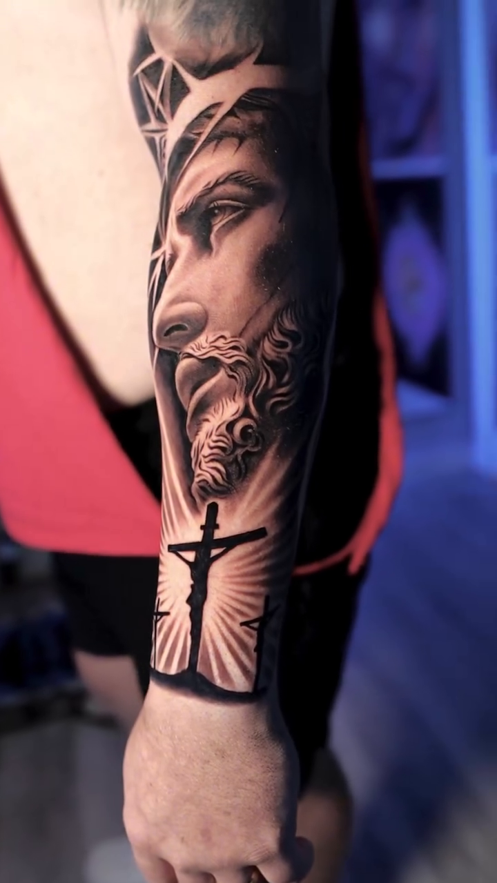 Tattoo by @artfabn — realism, black_and_grey