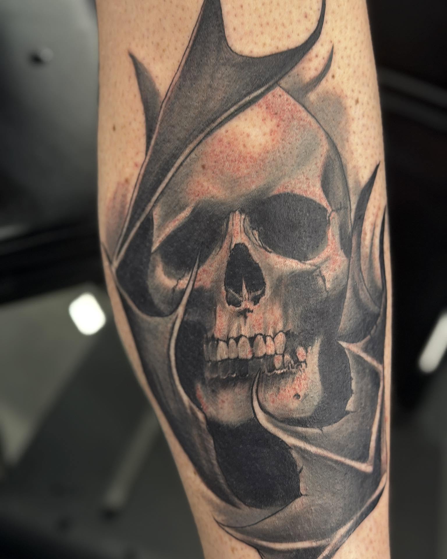 Tattoo by @garrettrautio โ black_and_grey, realism