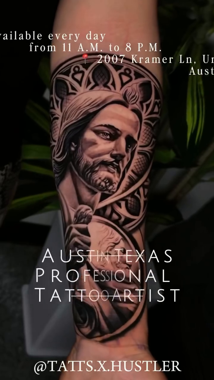 Tattoo by @tatts.x.hustler — realism, black_and_grey