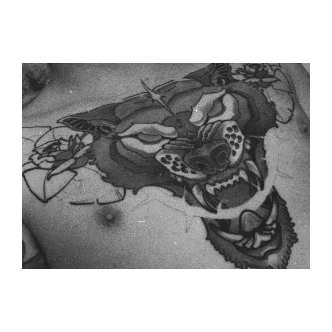 Tattoo by @heavyhandles — black_and_grey
