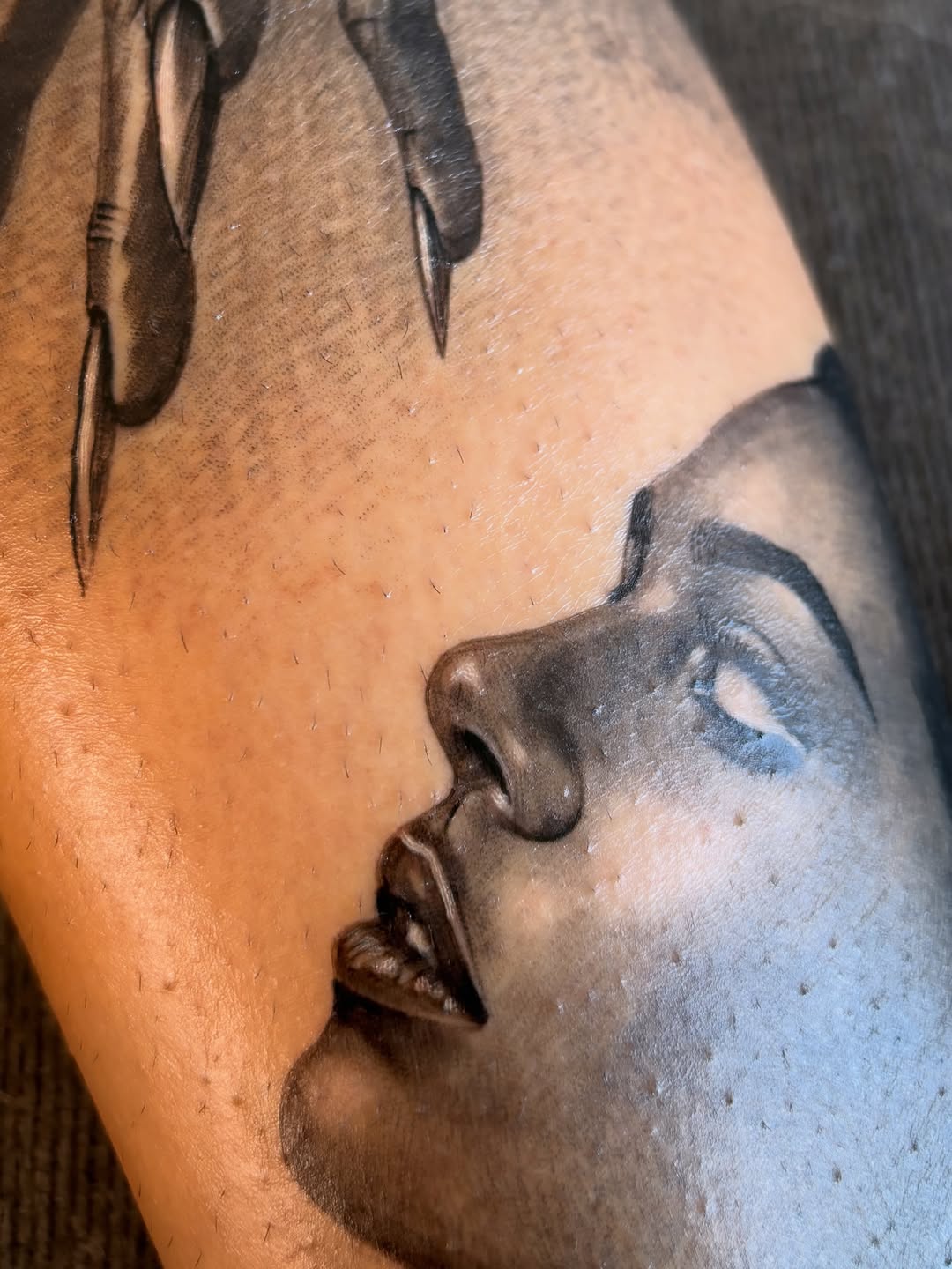 Tattoo by @luismarrufotattoo — realism, black_and_grey