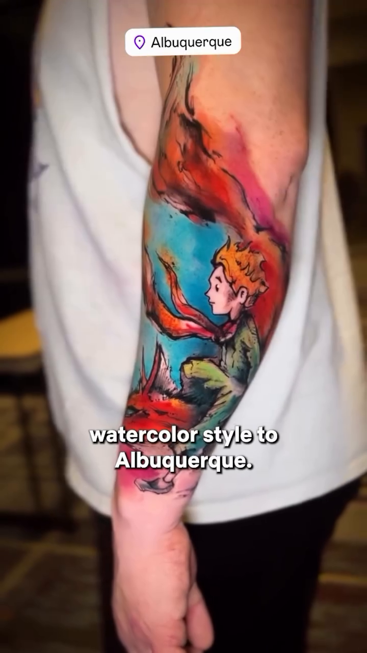 Tattoo by @powsonero — watercolor, realism