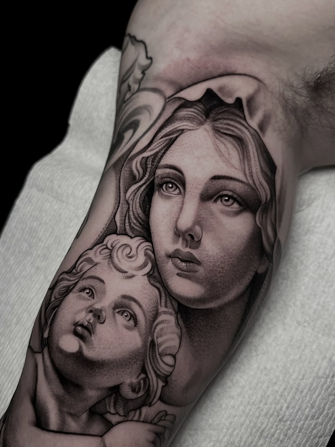 Tattoo by @rawb_tattoos — realism, black_and_grey