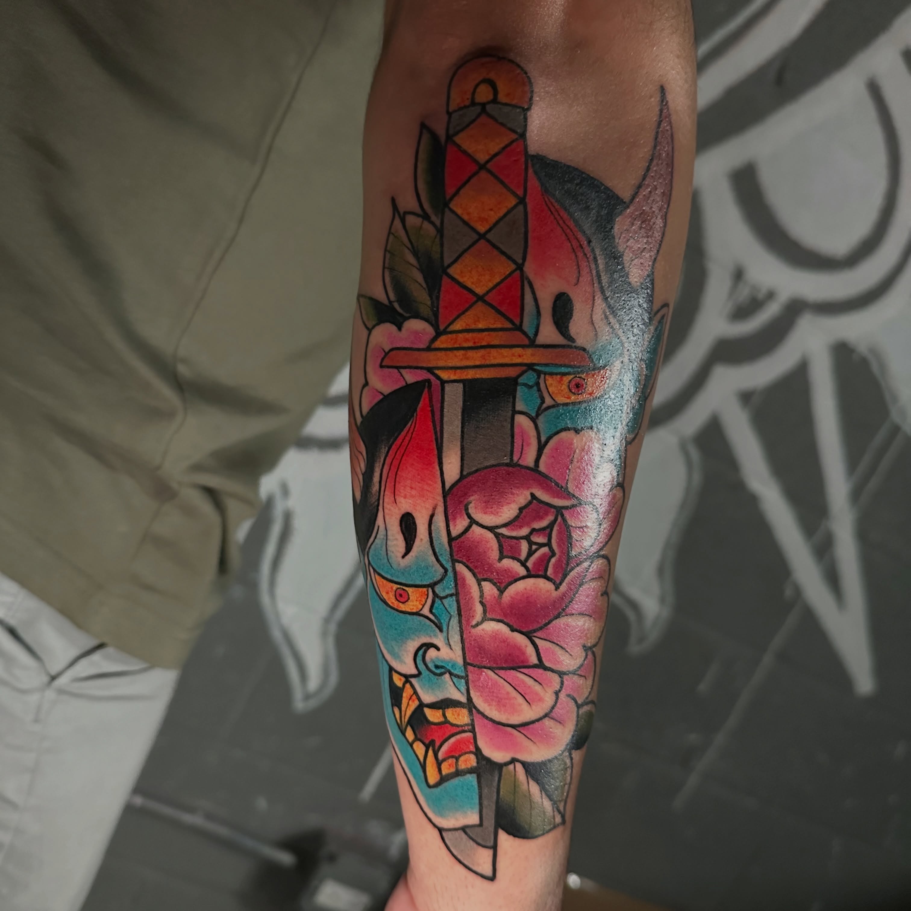 Tattoo by @andyisashark — american_traditional, geometric