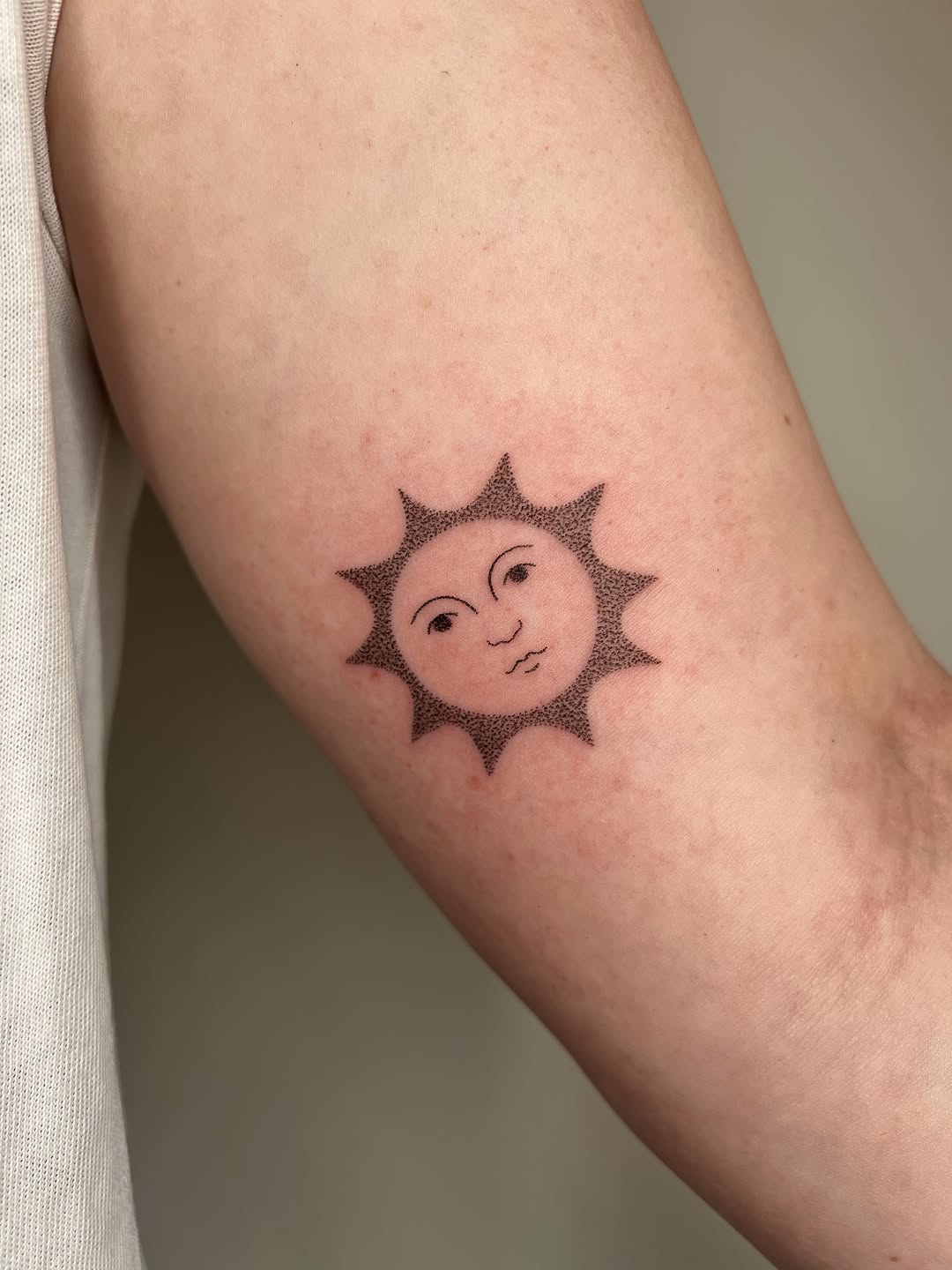 Tattoo by @thankyouforpoking — dotwork, fine_line