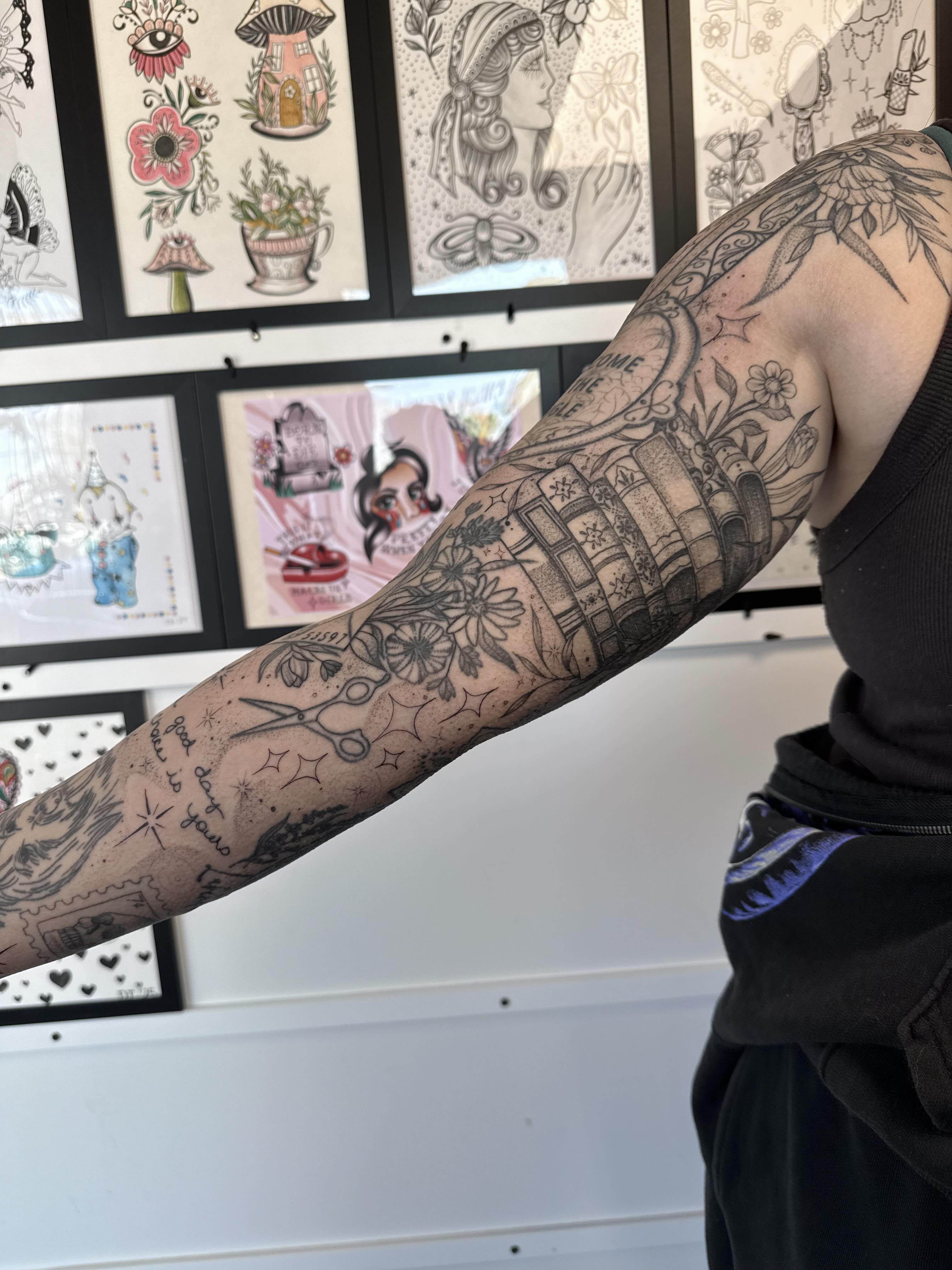Tattoo by @inkedbydelaney — black_and_grey