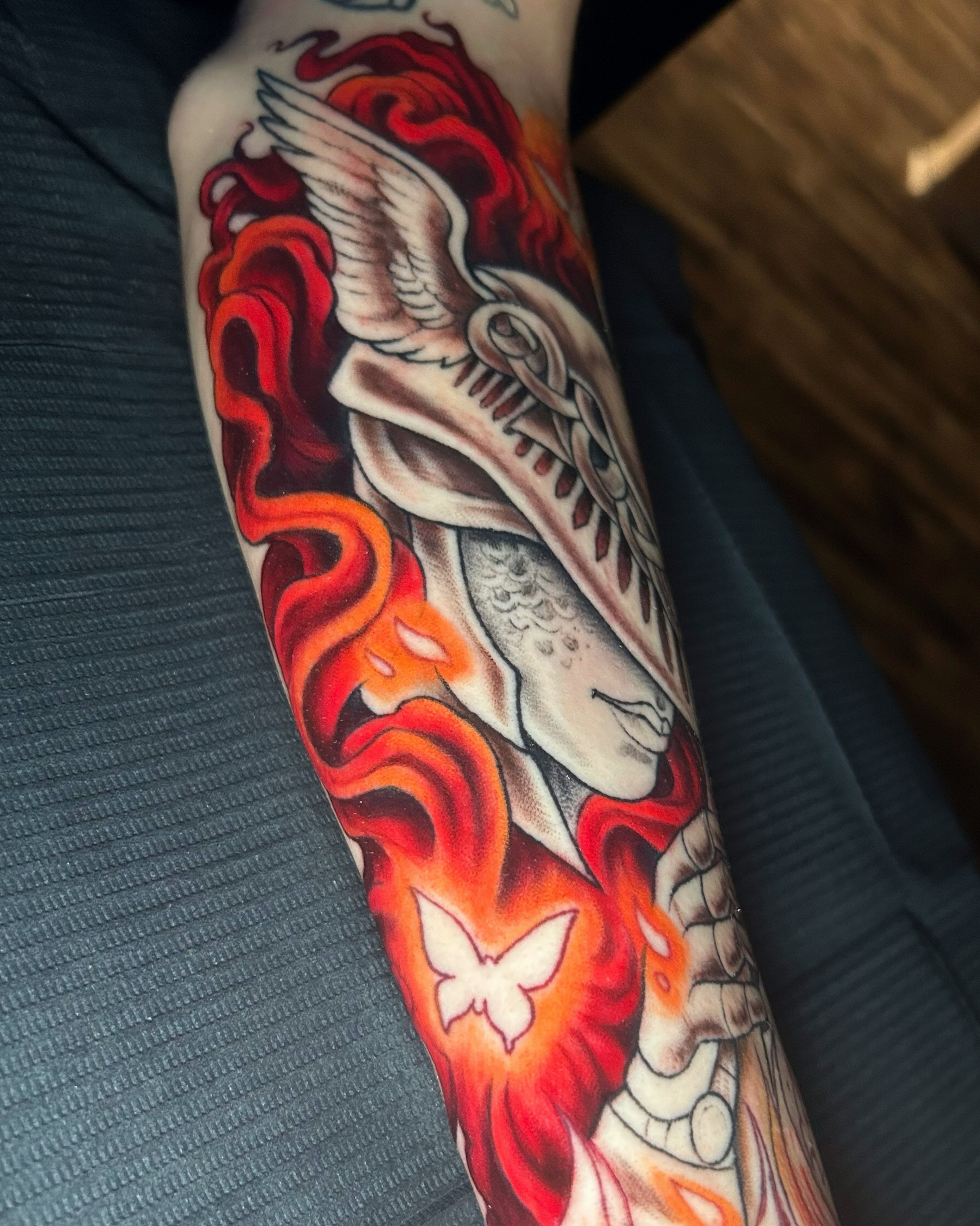 Tattoo by @oddzephyr — american_traditional, dotwork