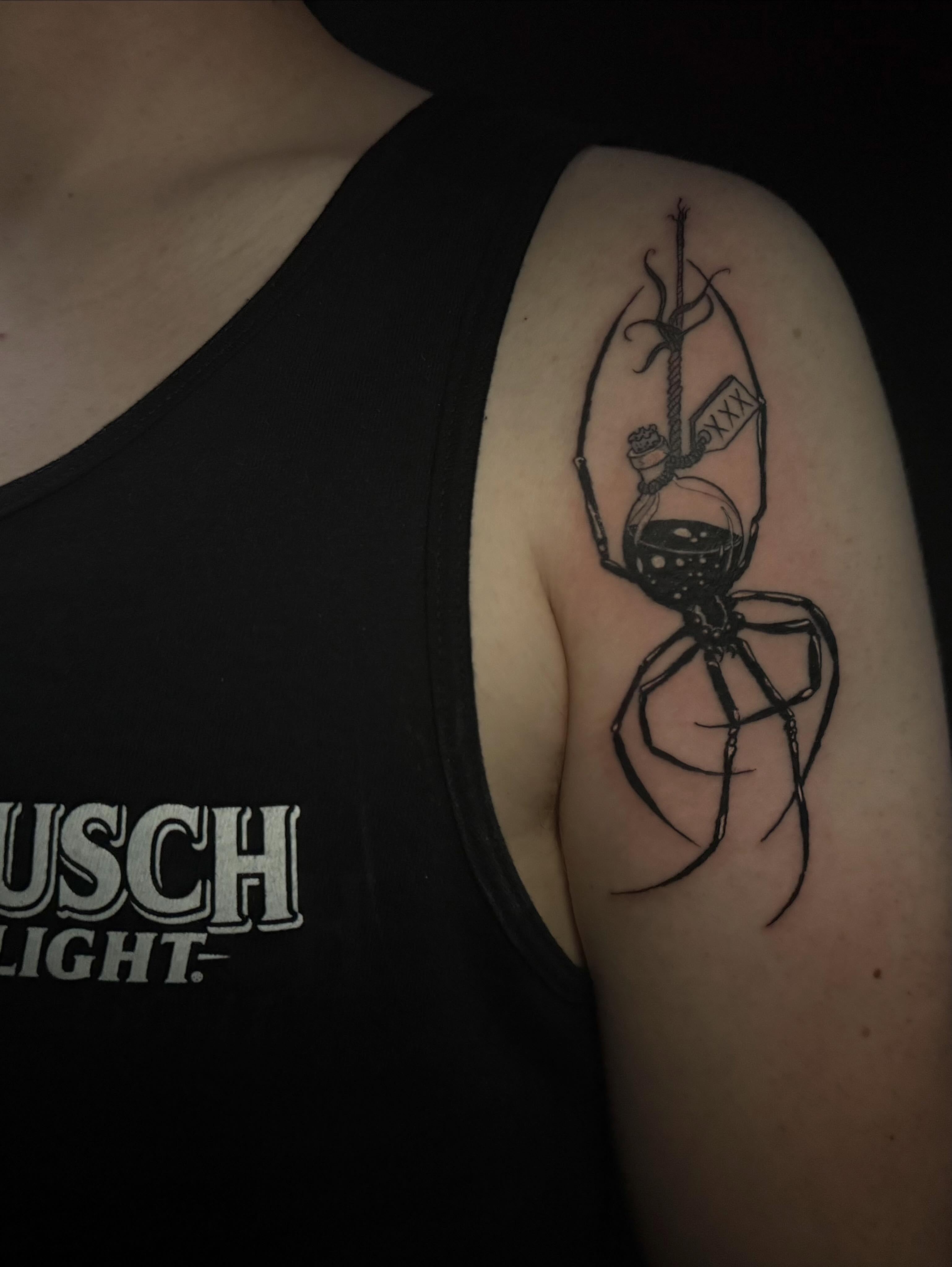 Tattoo by @kgoth_tattoo — black_and_grey