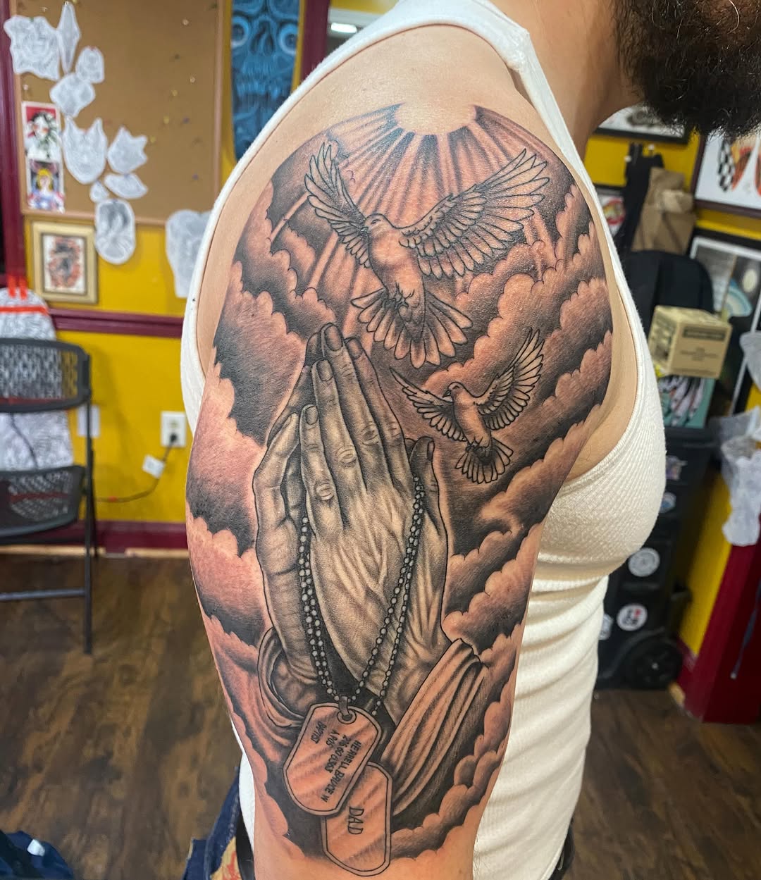 Tattoo by @_tommyboytattooer_ — black_and_grey, realism