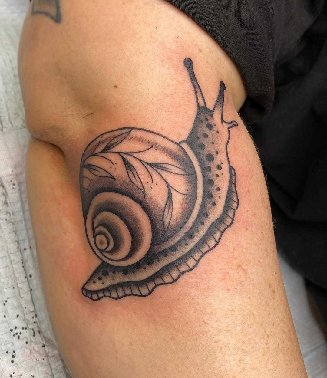 Tattoo by @_tommyboytattooer_ — black_and_grey, dotwork