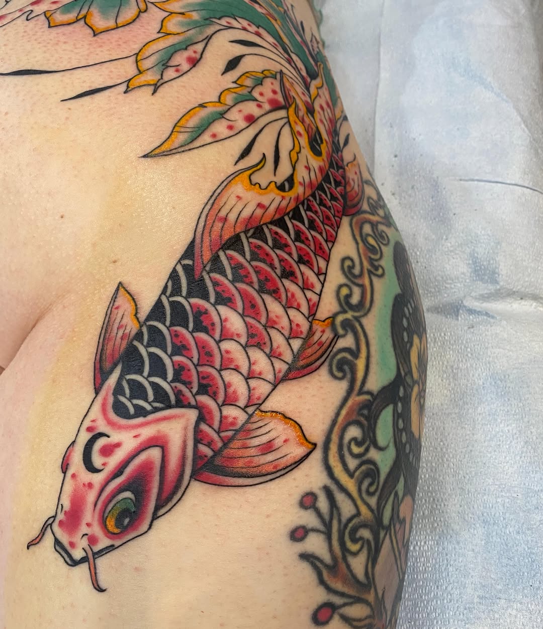 Tattoo by @_tommyboytattooer_ — japanese_irezumi, american_traditional