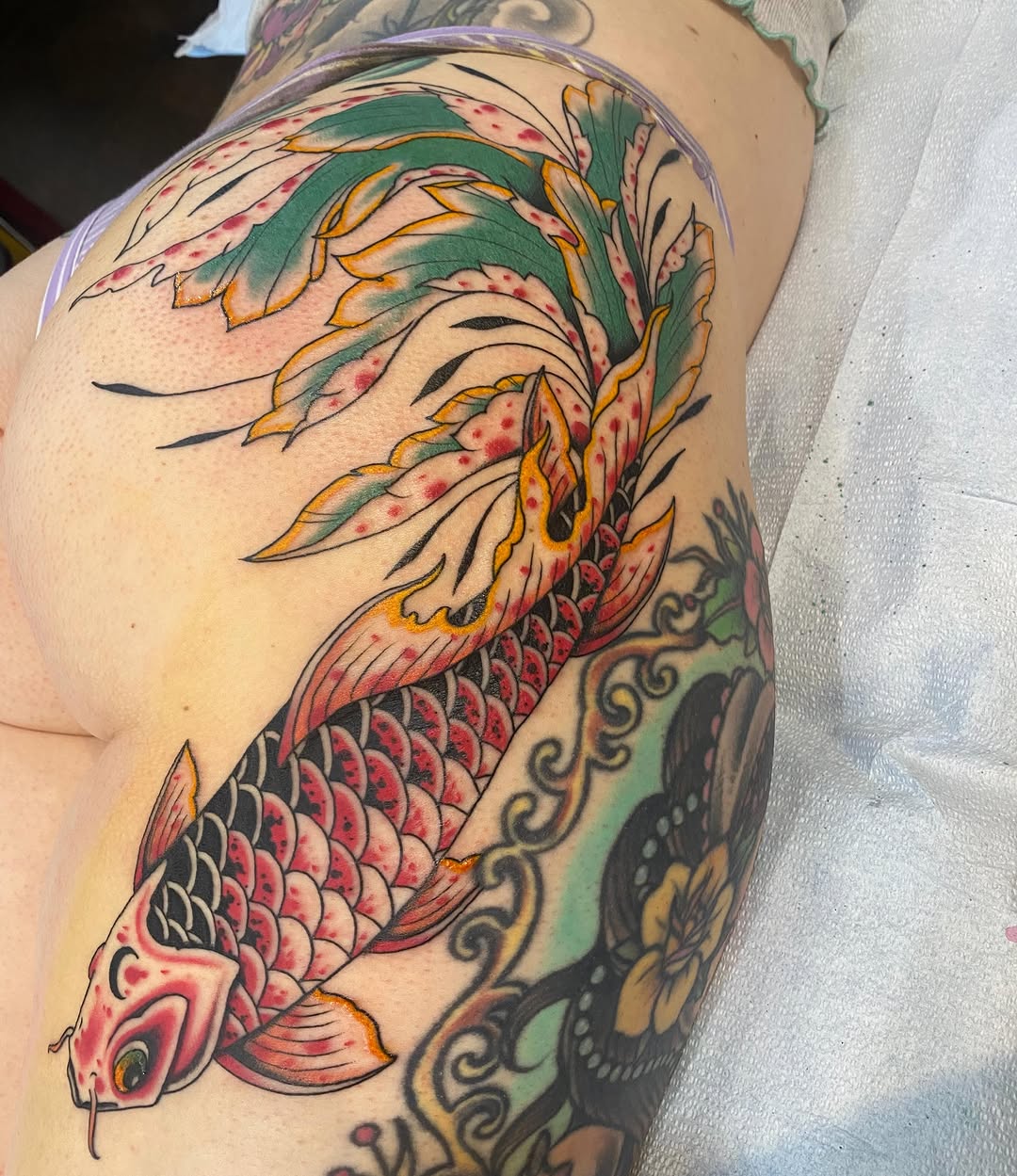 Tattoo by @_tommyboytattooer_ — japanese_irezumi, american_traditional