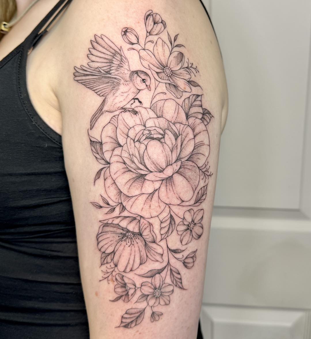 Tattoo by @beccasuetattoo — black_and_grey, realism