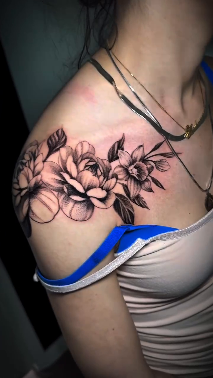 Tattoo by @3mtattoos — fine_line, black_and_grey
