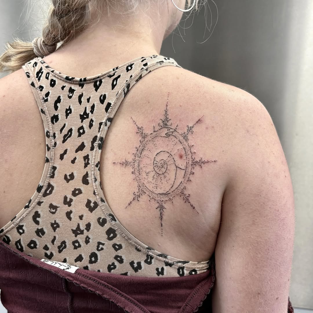 Tattoo by @siilvester — dotwork, geometric