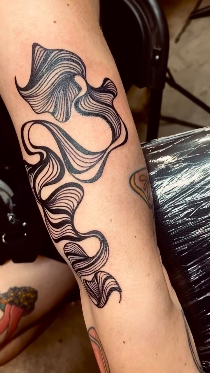 Tattoo by @ruach_ink — fine_line, black_and_grey