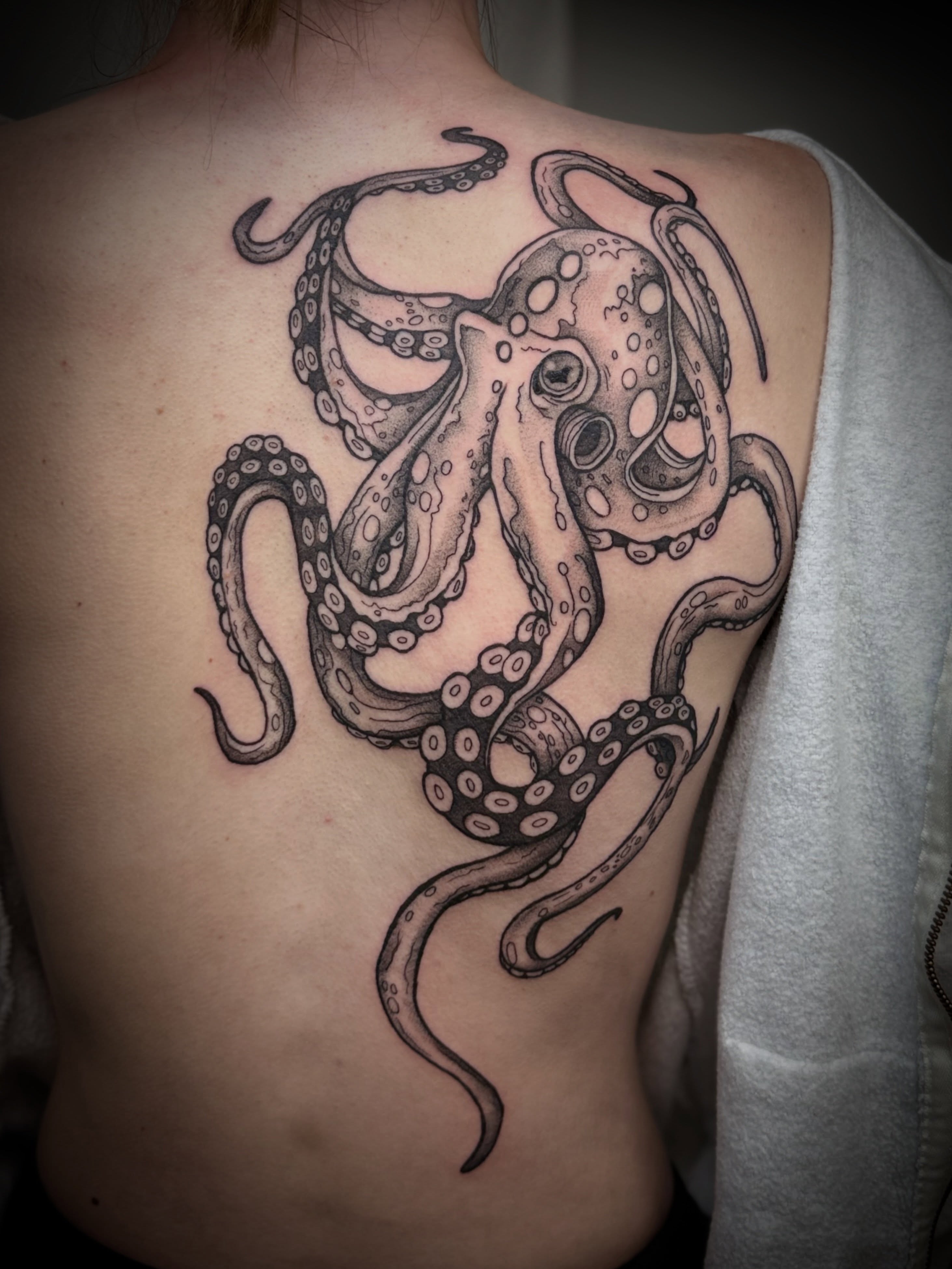 Tattoo by @llanotattooart — black_and_grey, realism